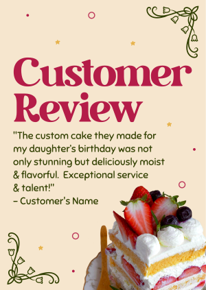 Birthday Cake Review Poster Image Preview