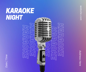 Karaoke Night Gradient Facebook post Image Preview