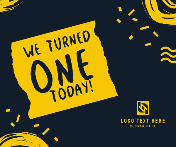 We Turned 1 Today Facebook Post Design Image Preview