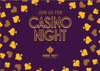 Casino Night Postcard Image Preview