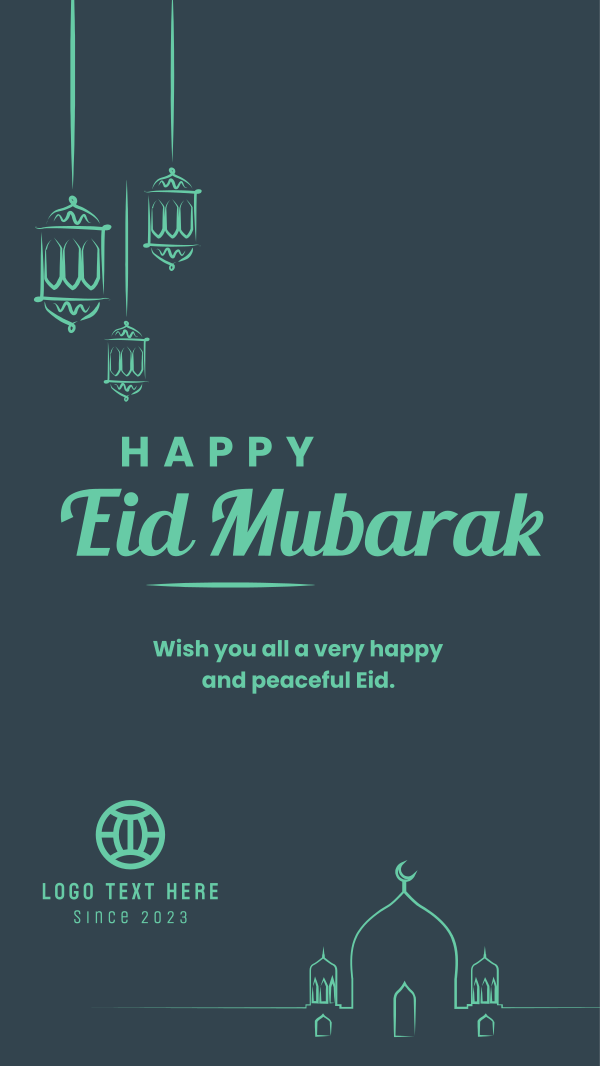 Eid Mubarak Lanterns Instagram Story Design Image Preview