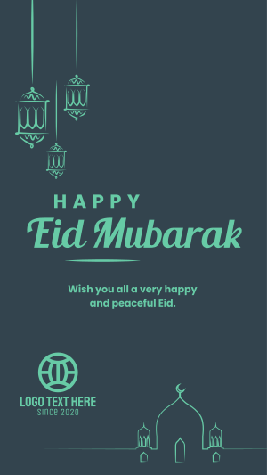 Eid Mubarak Lanterns Instagram story