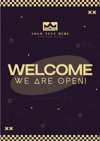Neon Welcome Poster Design