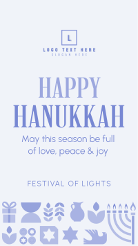 Happy Hanukkah Pattern YouTube Short Design