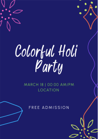 Holi Party Flyer Image Preview