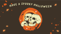 Halloween Skulls Greeting Zoom background Image Preview