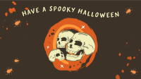 Halloween Skulls Greeting Zoom Background Image Preview