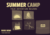 Sunny Hills Camp Postcard Design