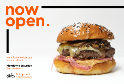 Burger Shack Opening Pinterest board cover Image Preview