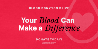 Minimalist Blood Donation Drive Twitter post Image Preview