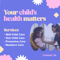 Children's Clinic Instagram Post Design