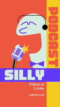 Silly Comedy Podcast Facebook Story Design