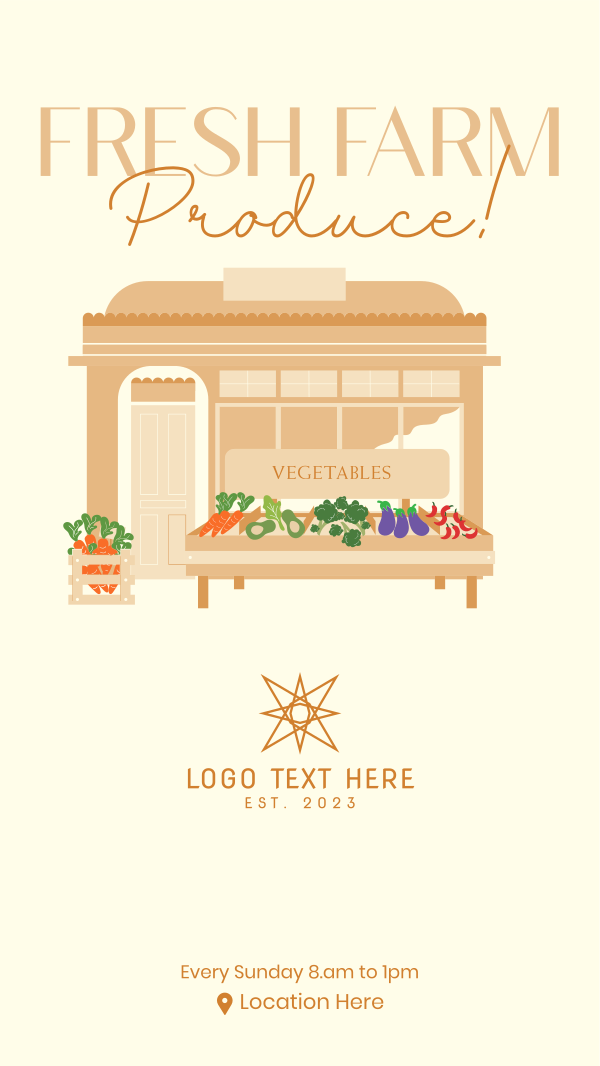 Fresh Farm Produce Facebook Story Design Image Preview