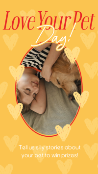 Retro Love Your Pet Day Facebook Story Design