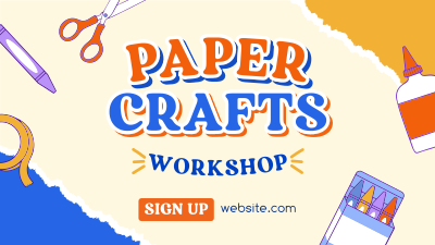 Kids Paper Crafts Facebook event cover Image Preview