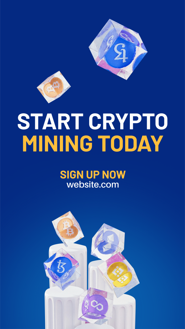 Start Crypto Today Instagram Story Design Image Preview
