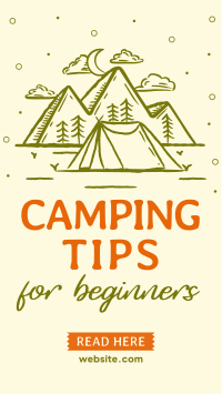 Camping Tips For Beginners Instagram Reel Design