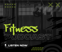 Grunge Fitness Podcast Facebook Post Design