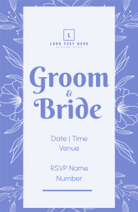Ornamental Plant Wedding Invitation Preview