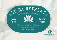 Yoga Retreat Day Postcard Image Preview