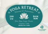 Yoga Retreat Day Postcard Image Preview