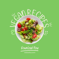 Vegan Salad Recipes Instagram post Image Preview