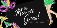 Mardi Gras Flapper Twitter post Image Preview
