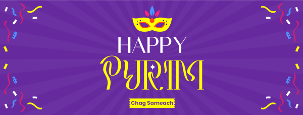 Burst Purim Festival Facebook Cover Design Image Preview