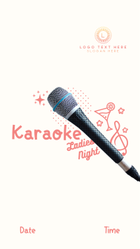 Karaoke Ladies Night Facebook Story Design