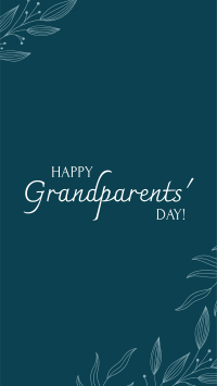 Happy Grandparents' Day Floral Facebook story Image Preview