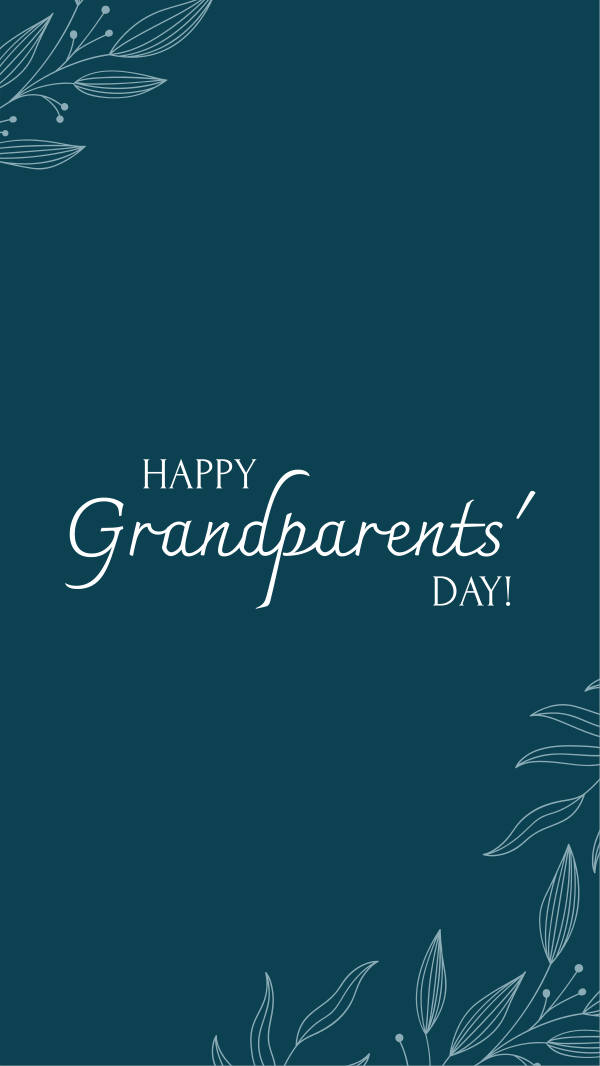 Happy Grandparents' Day Floral Facebook Story Design