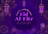Eid Al-Fitr Celebration Postcard Design