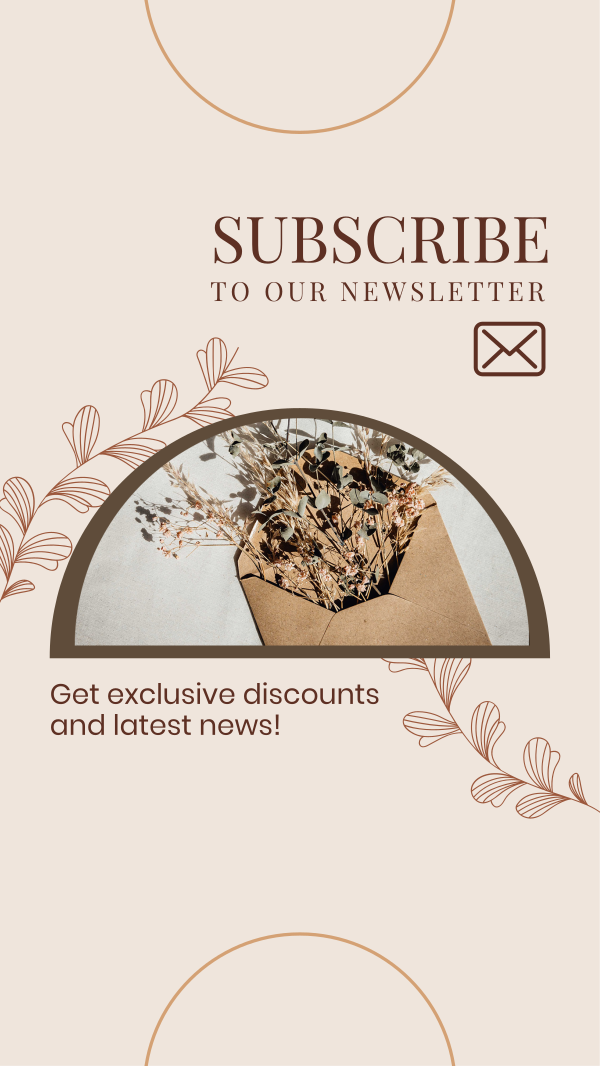 Dried Flowers Newsletter Instagram Story Design Image Preview