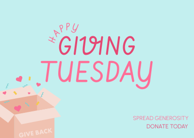 Cute Giving Tuesday Postcard Image Preview