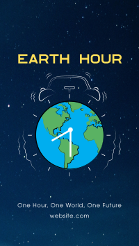 Alarm Clock Earth Facebook Story Design