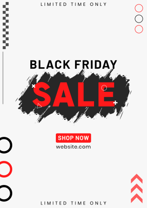 Black Brush Friday Flyer Image Preview