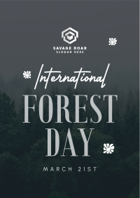 Minimalist Forest Day Poster Image Preview