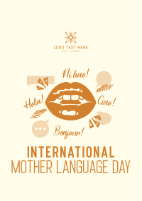 Language Day Greeting Flyer Design