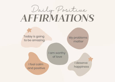 Affirmations To Yourself Postcard Image Preview