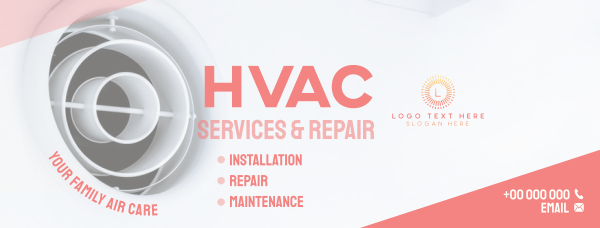 HVAC Services and Repair Facebook Cover Design Image Preview