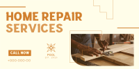 Simple Home Repair Service Twitter Post Design