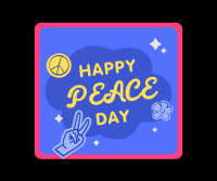 Peace Day Text Badge Facebook Post Design