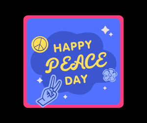 Peace Day Text Badge Facebook post Image Preview