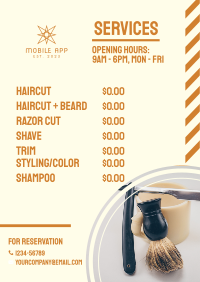 Barber Shop Pricelist Poster Image Preview