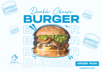 Cheese Burger Restaurant Postcard Image Preview