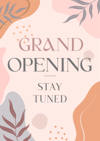 Elegant Leaves Grand Opening Poster Image Preview