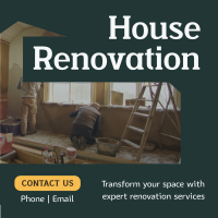 Simple Home Renovation Linkedin Post Design