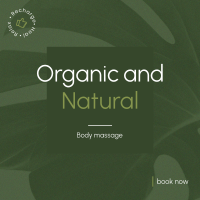 Organic Body Massage Instagram Post Design
