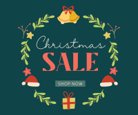 Christmas Wreath Sale Facebook Post Design