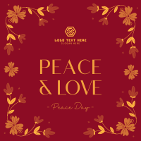 Floral Peace Day Instagram Post Design
